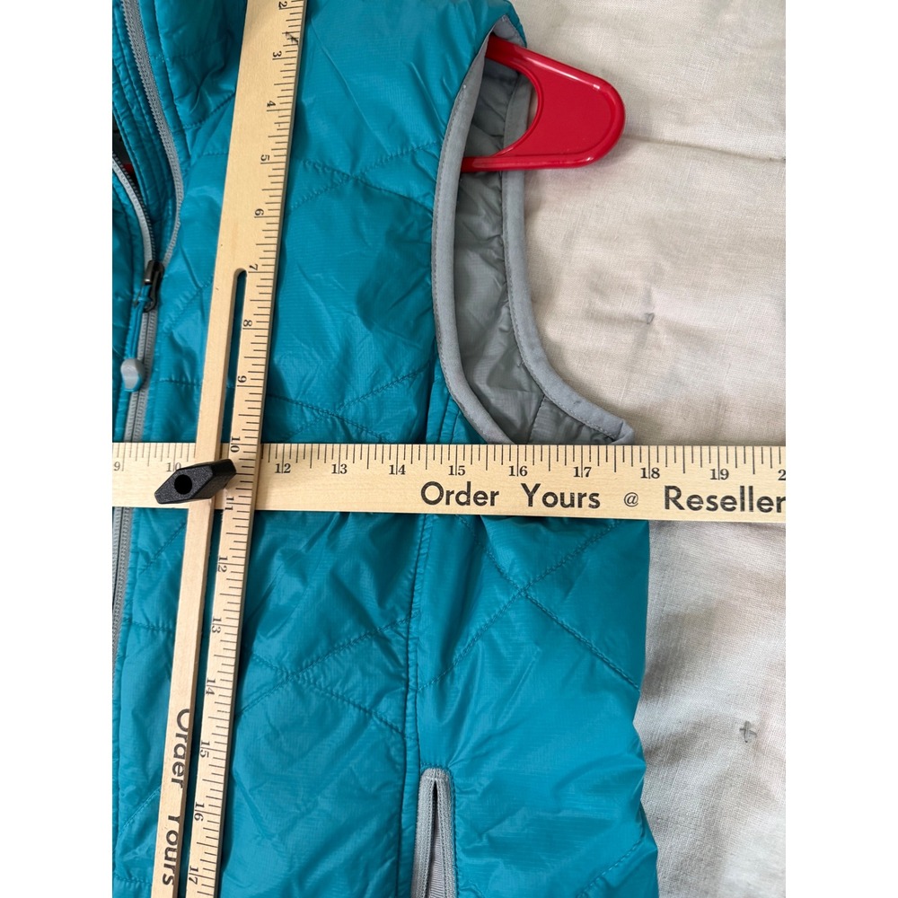 L.L.Bean PrimaLoft Packaway Vest S Teal‎ Quilted Outdoor Hiking Travel Gorpcore - Picture 8 of 10